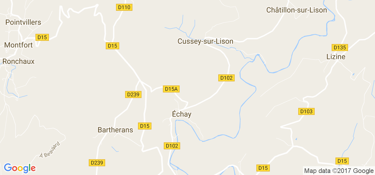 map de la ville de Échay