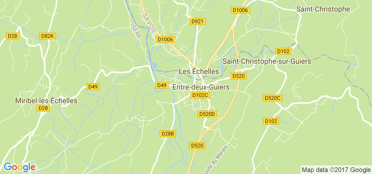 map de la ville de Échelles