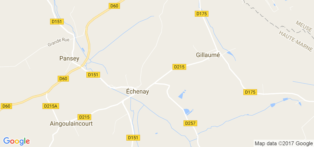 map de la ville de Échenay