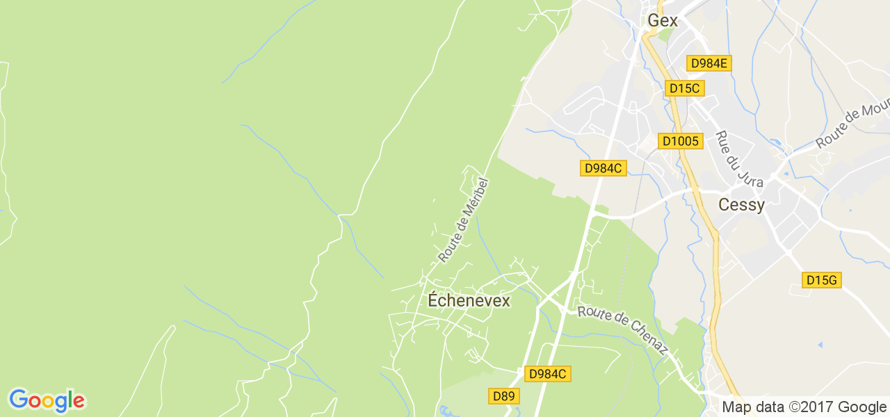 map de la ville de Échenevex