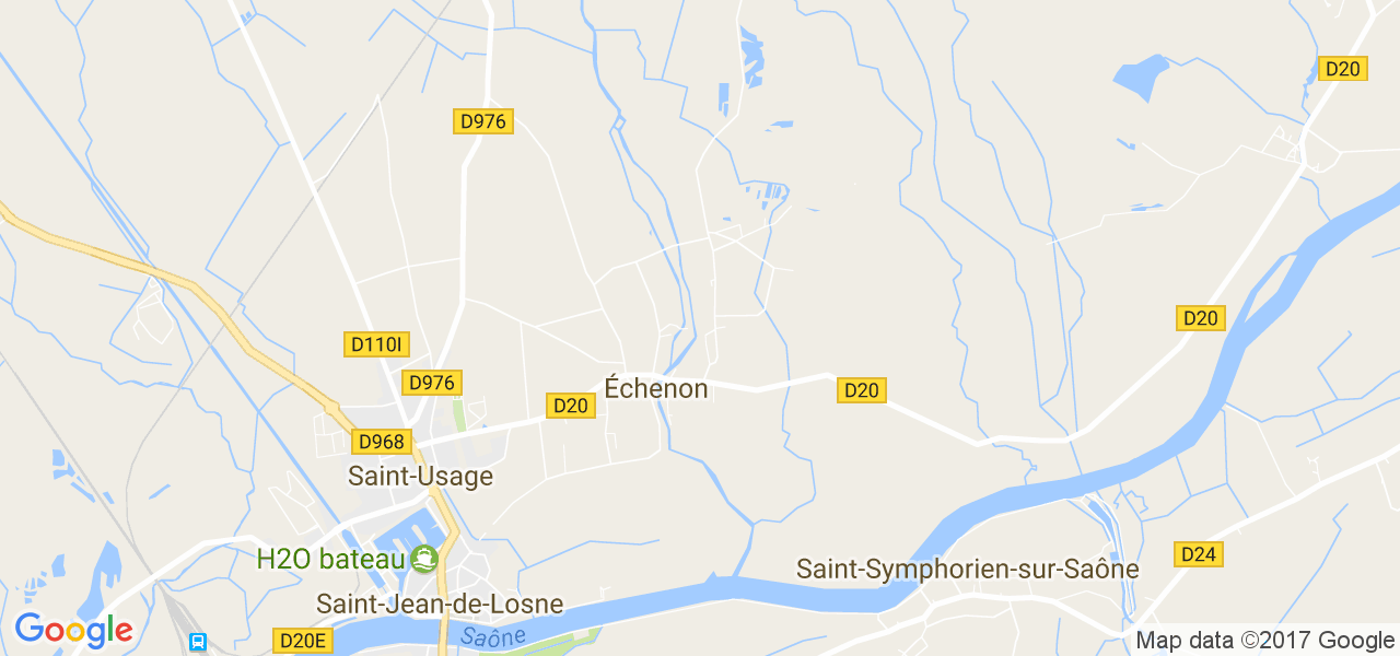 map de la ville de Échenon