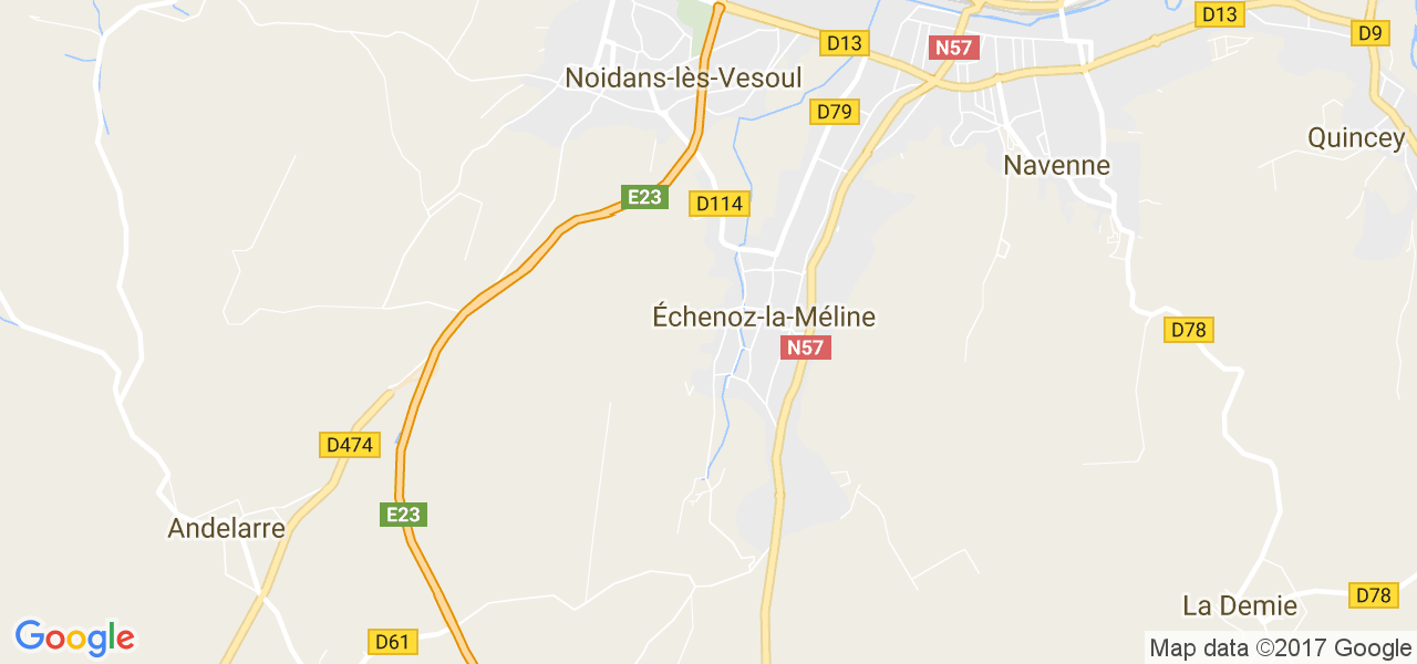 map de la ville de Échenoz-la-Méline