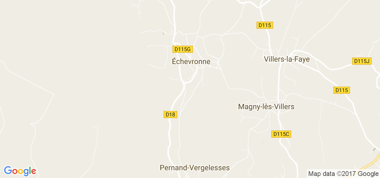 map de la ville de Échevronne