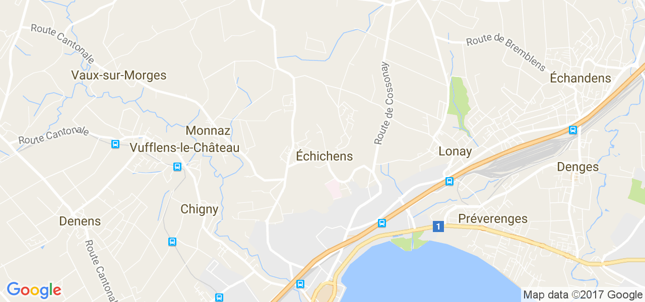 map de la ville de Echichens