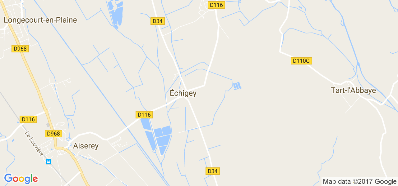 map de la ville de Échigey