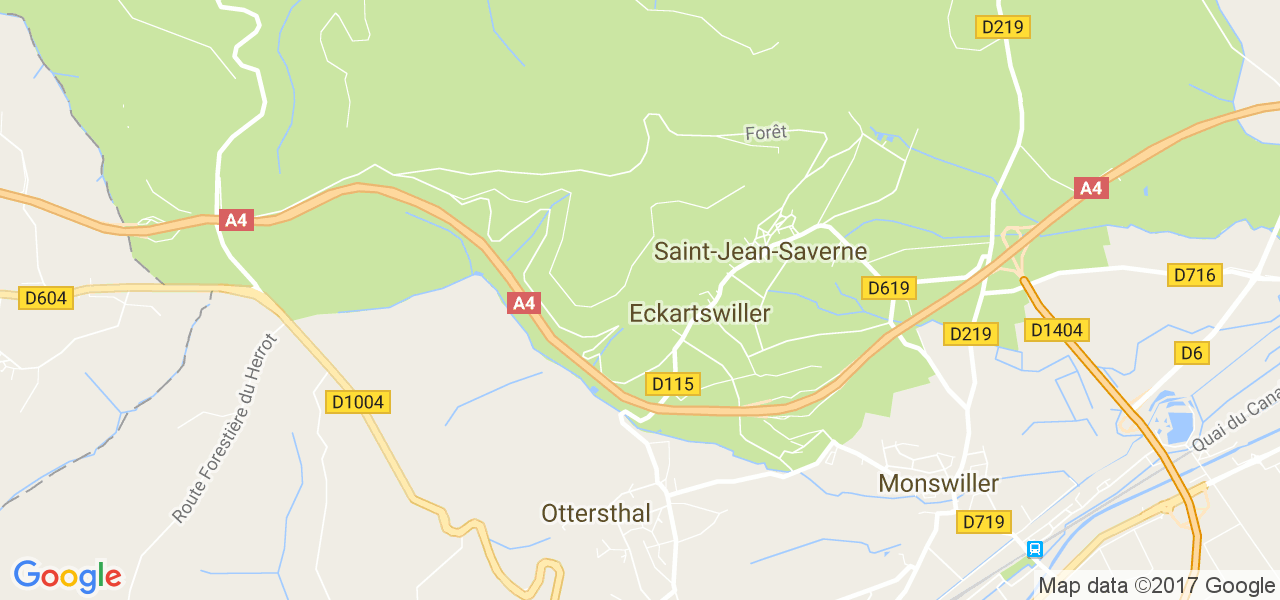 map de la ville de Eckartswiller