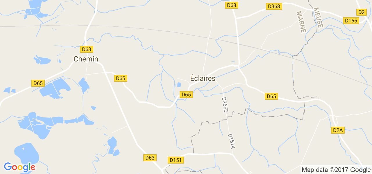 map de la ville de Éclaires