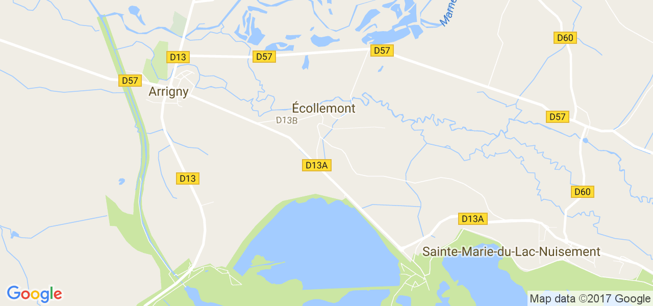 map de la ville de Écollemont