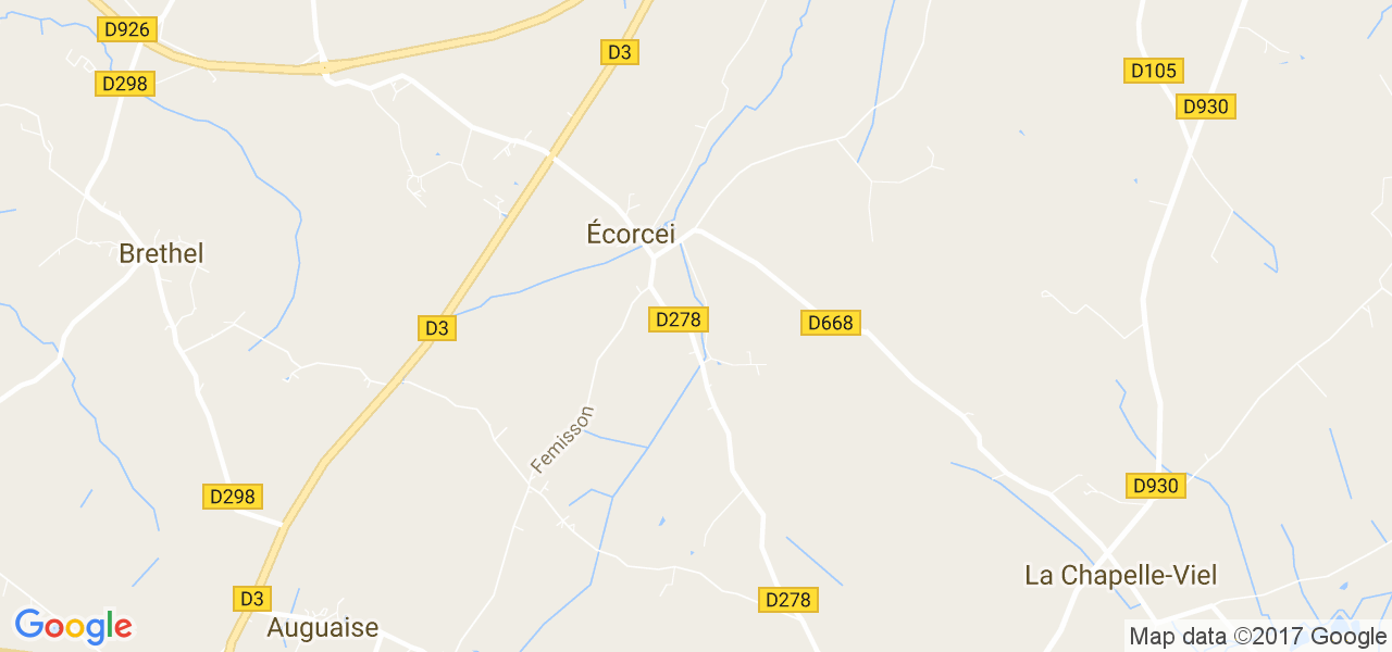 map de la ville de Écorcei