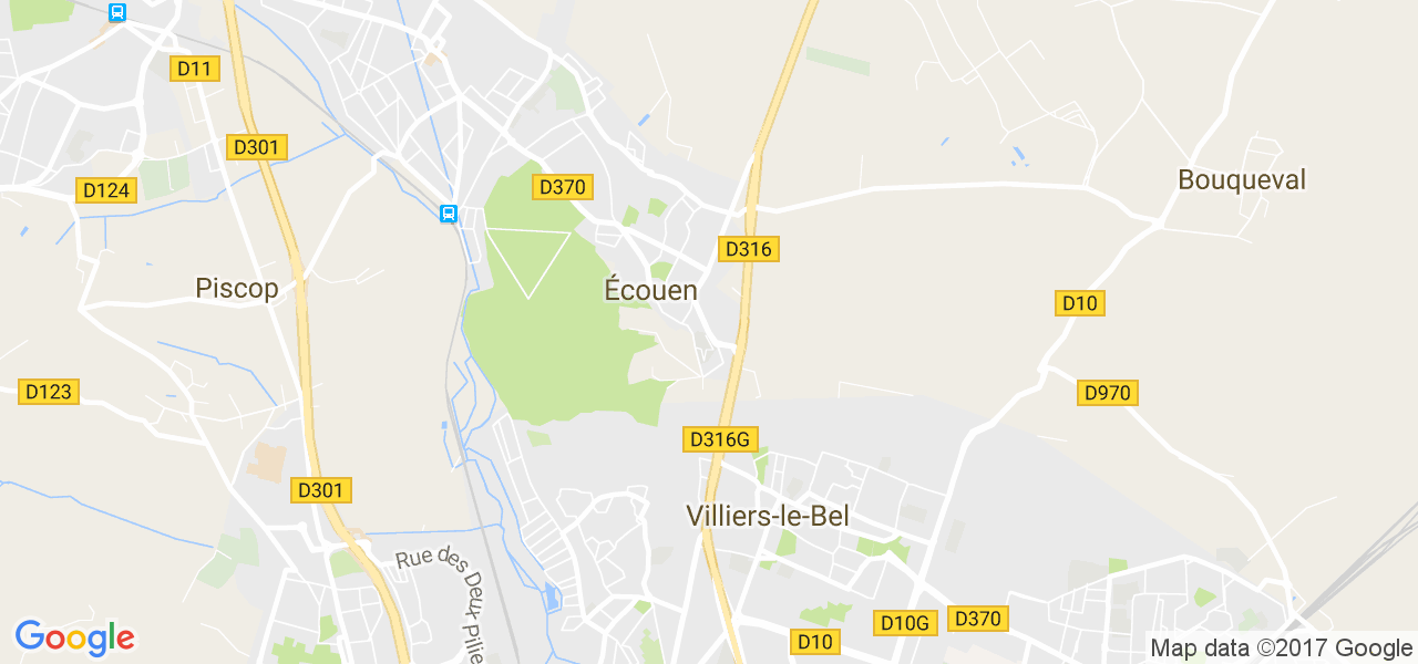 map de la ville de Écouen