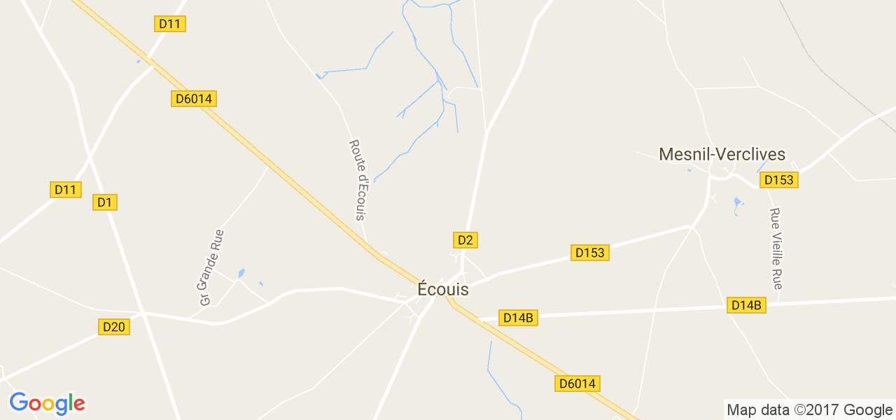 map de la ville de Écouis