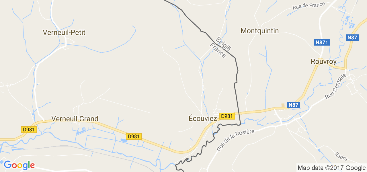 map de la ville de Écouviez