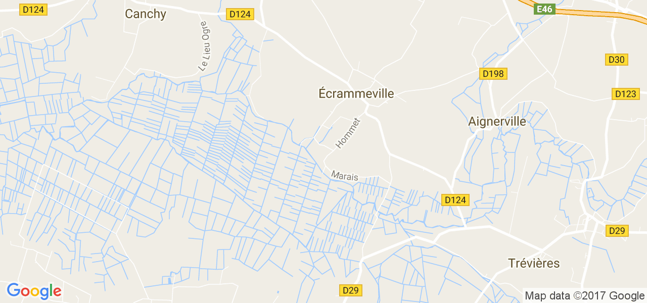 map de la ville de Écrammeville