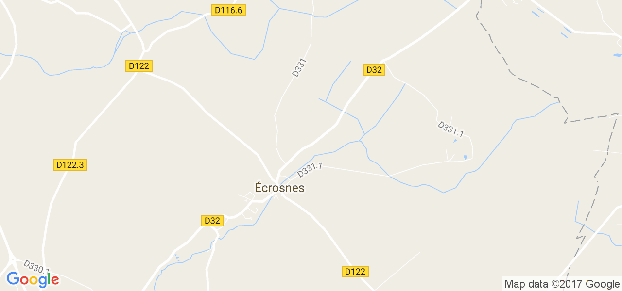 map de la ville de Écrosnes