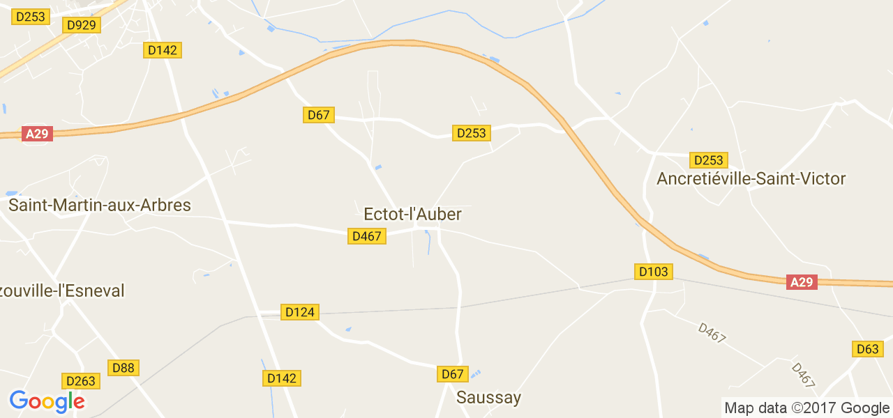 map de la ville de Ectot-l'Auber