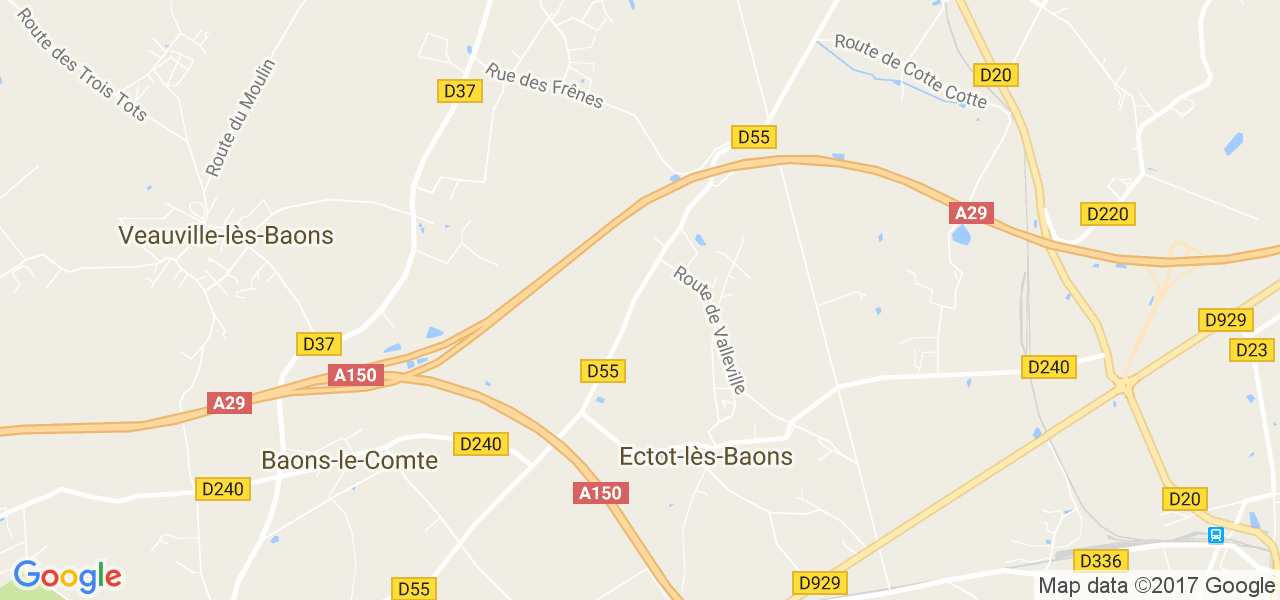 map de la ville de Ectot-lès-Baons