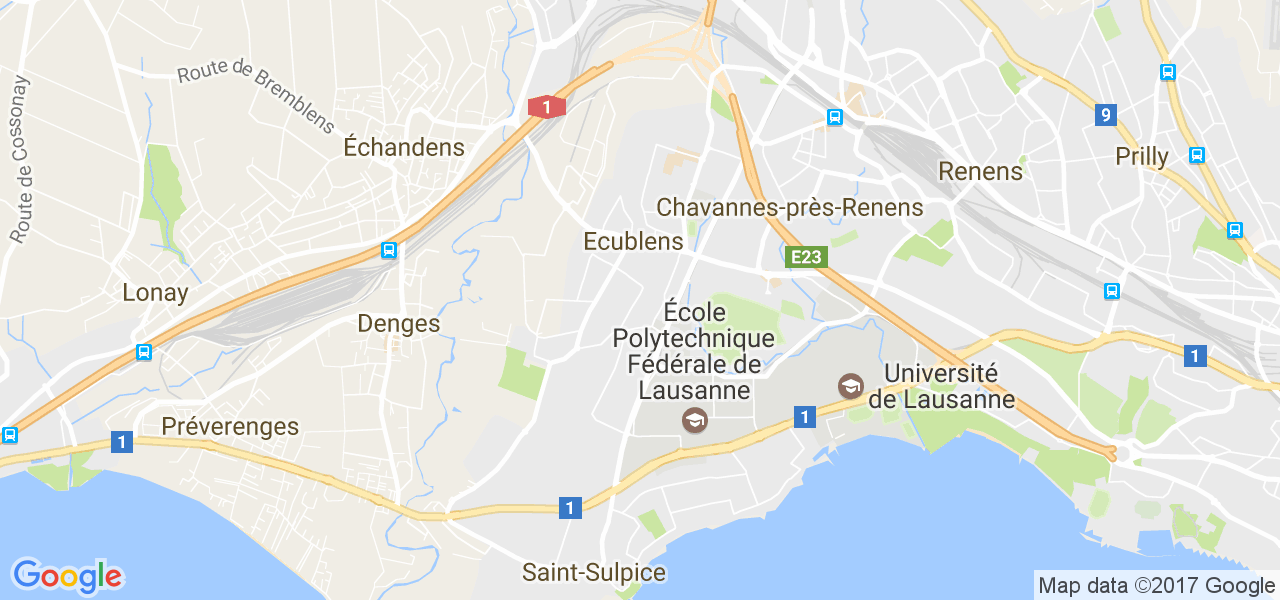 map de la ville de Ecublens