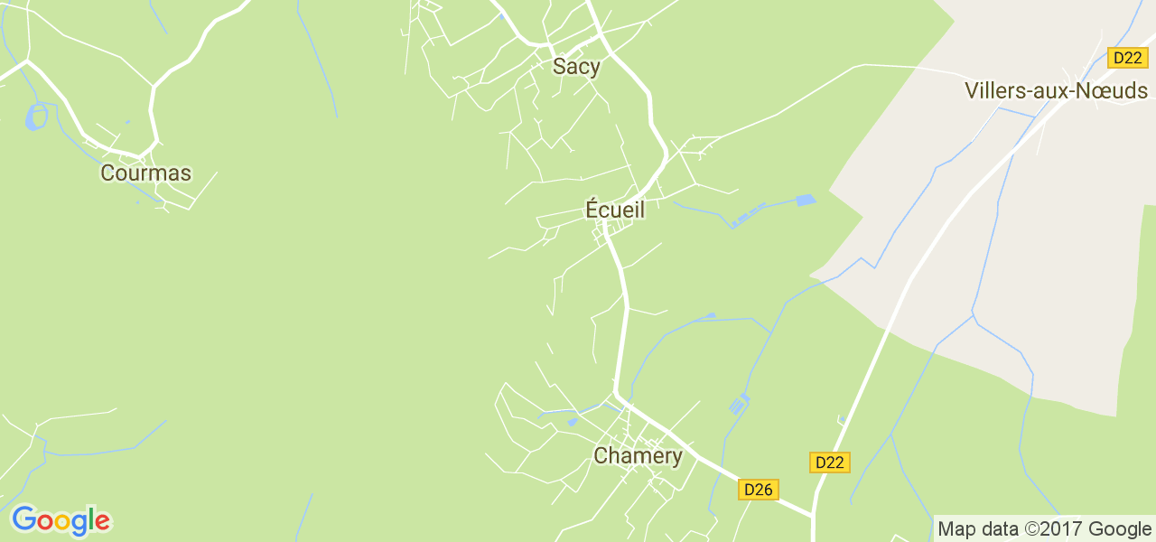 map de la ville de Écueil