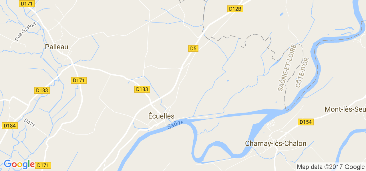 map de la ville de Écuelles