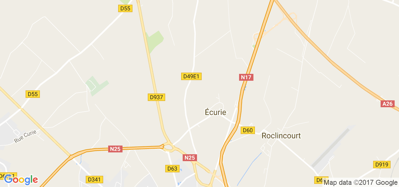 map de la ville de Écurie