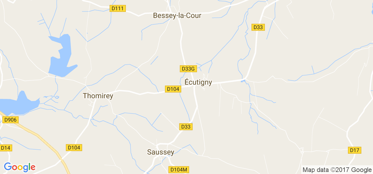 map de la ville de Écutigny