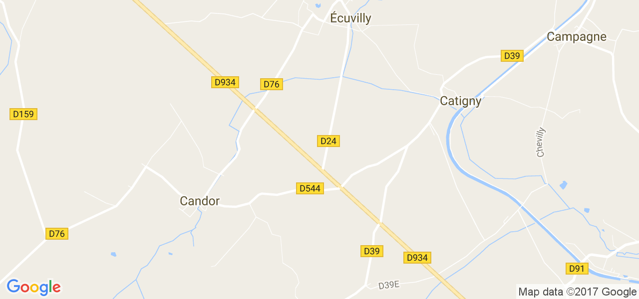 map de la ville de Écuvilly