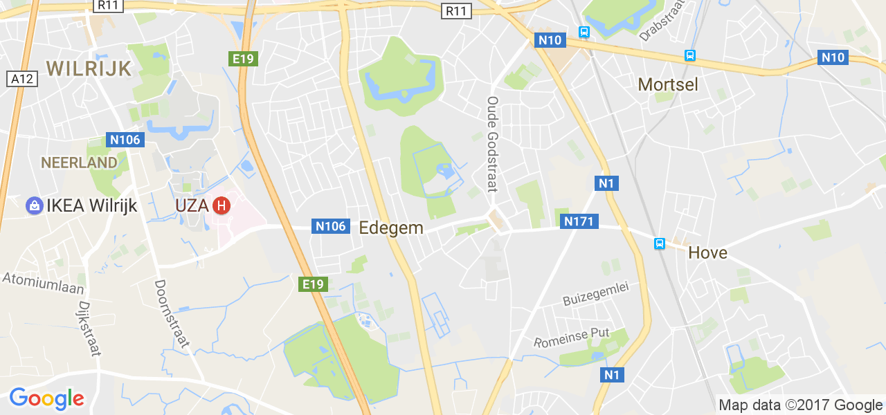 map de la ville de Edegem