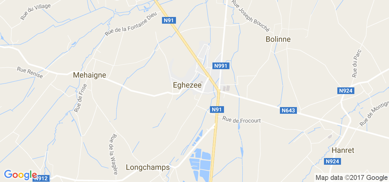 map de la ville de Eghezée