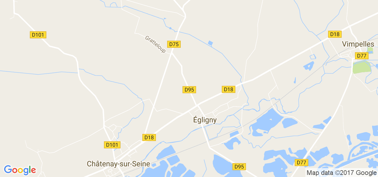 map de la ville de Égligny