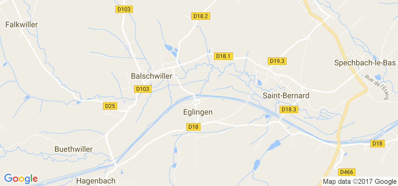 map de la ville de Eglingen