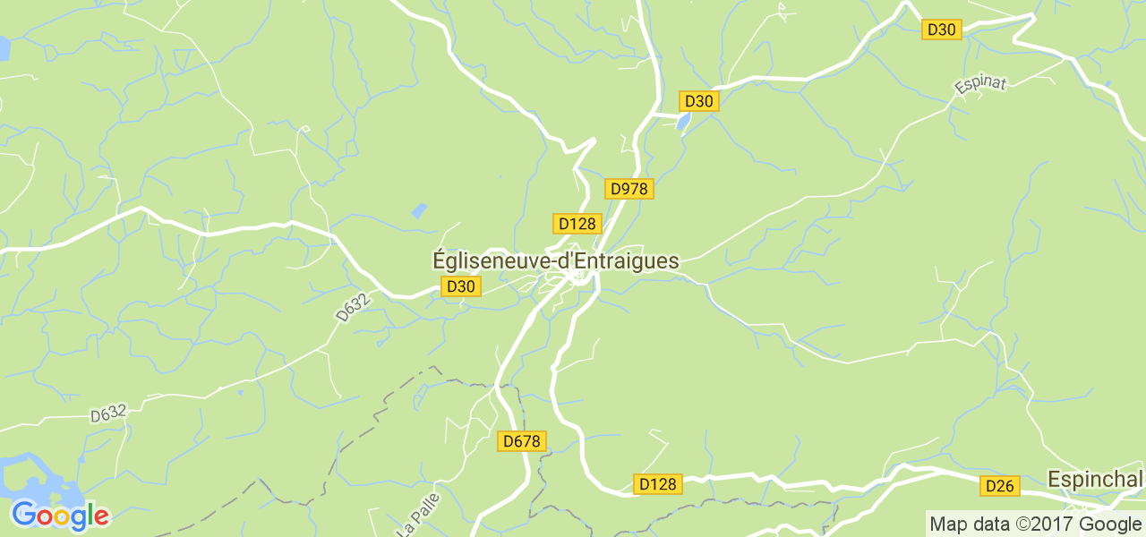 map de la ville de Égliseneuve-d'Entraigues