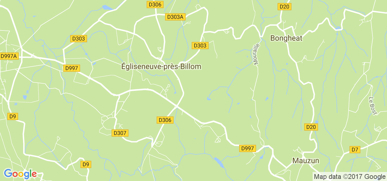 map de la ville de Égliseneuve-près-Billom