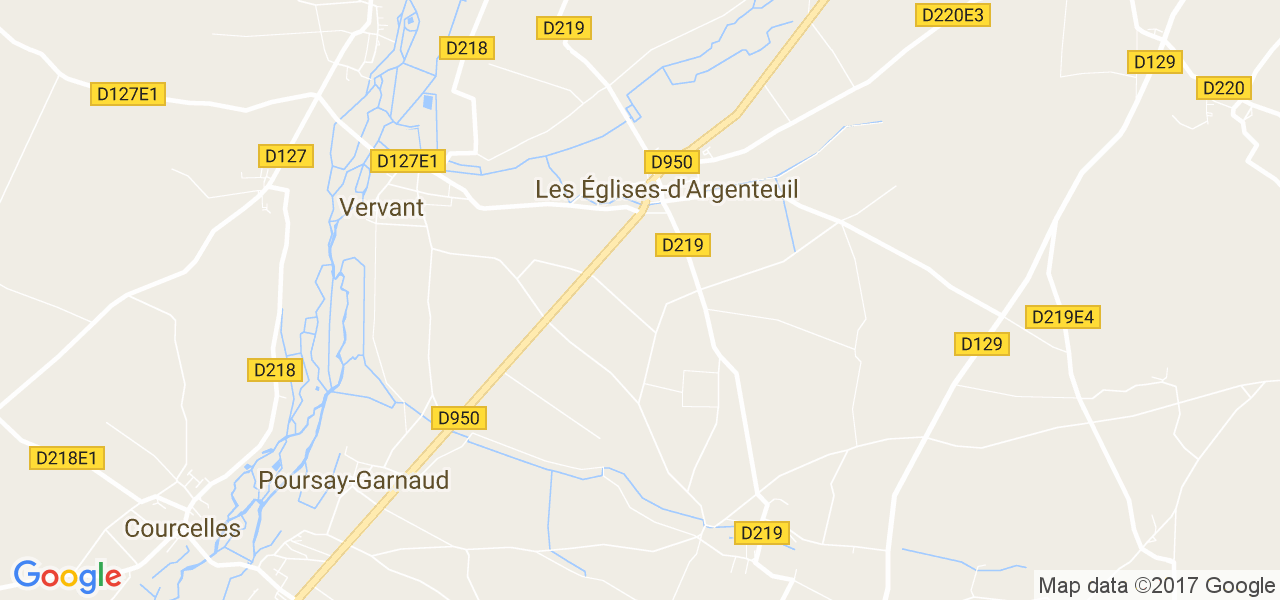 map de la ville de Églises-d'Argenteuil