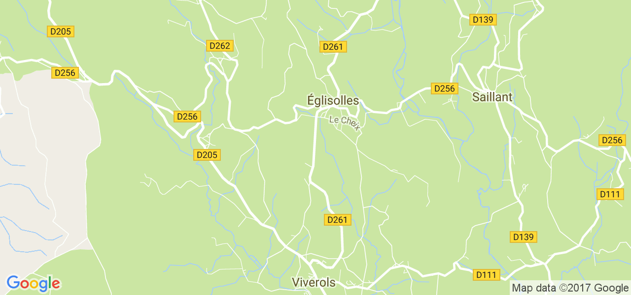 map de la ville de Églisolles