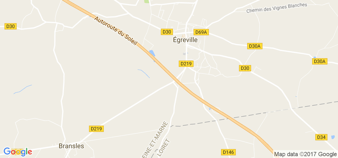 map de la ville de Égreville