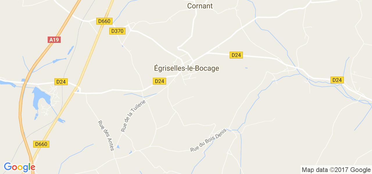 map de la ville de Égriselles-le-Bocage