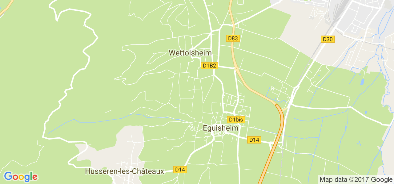 map de la ville de Eguisheim