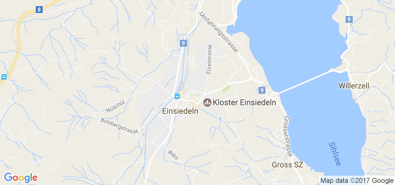 map de la ville de Einsiedeln