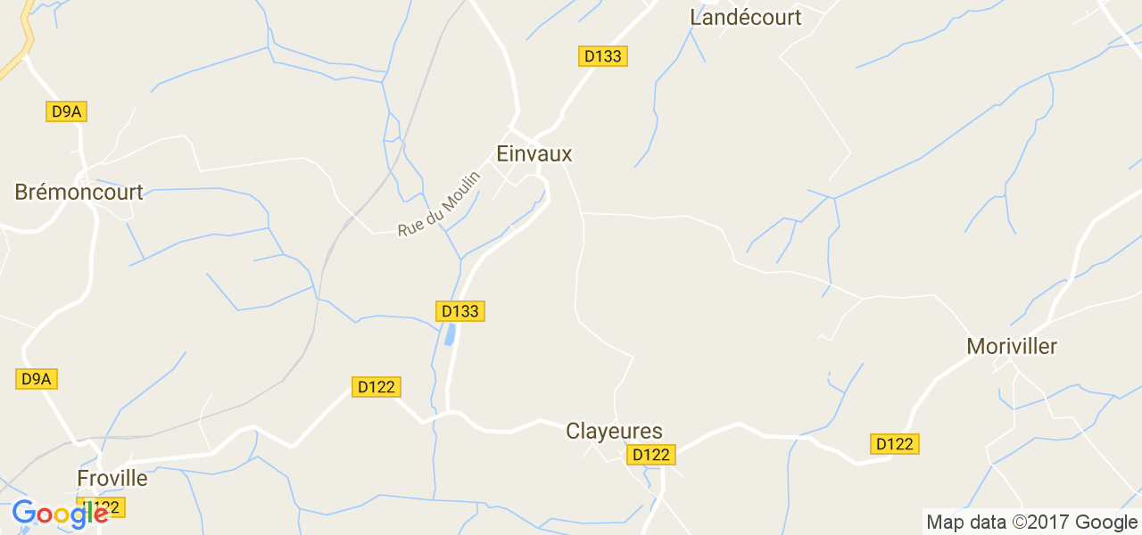 map de la ville de Einvaux