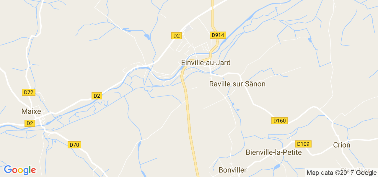 map de la ville de Einville-au-Jard