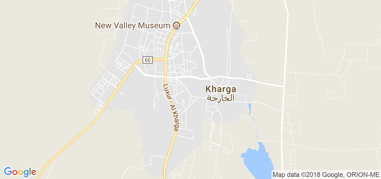 map of the city of El Kharga