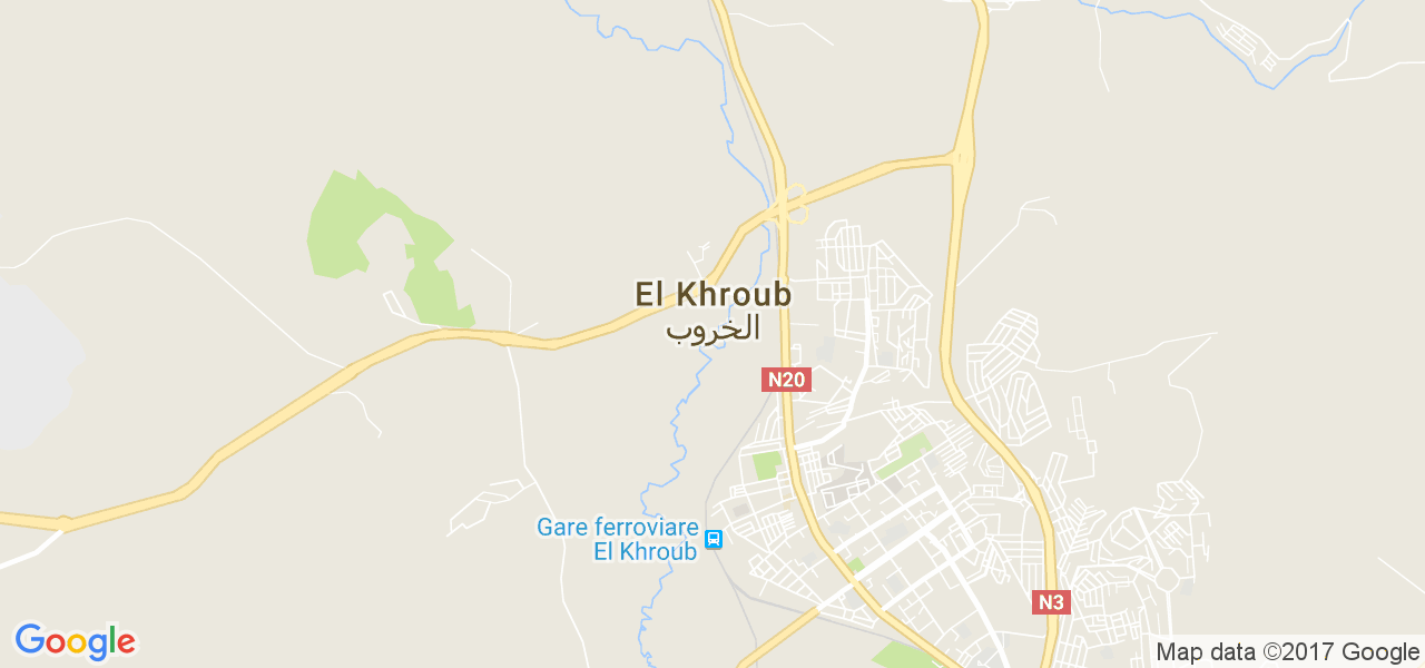 map de la ville de El Khroub