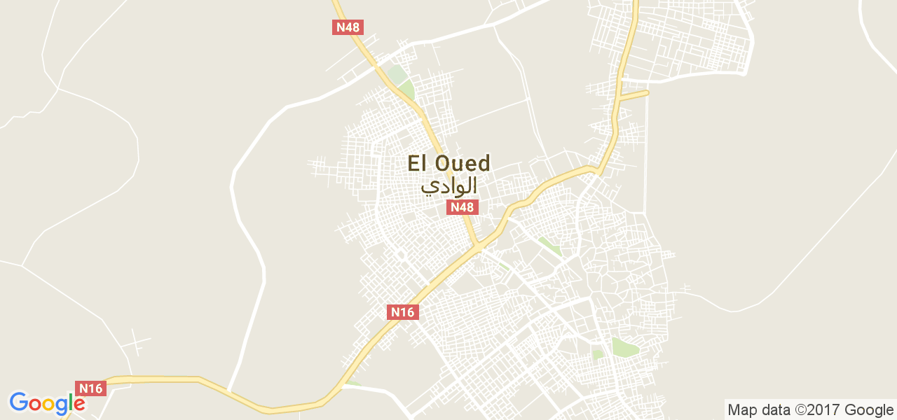 map de la ville de El Oued