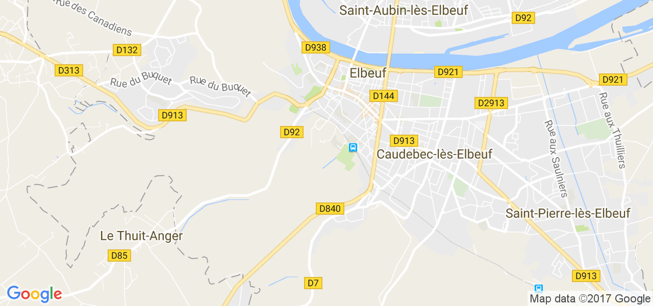 map de la ville de Elbeuf