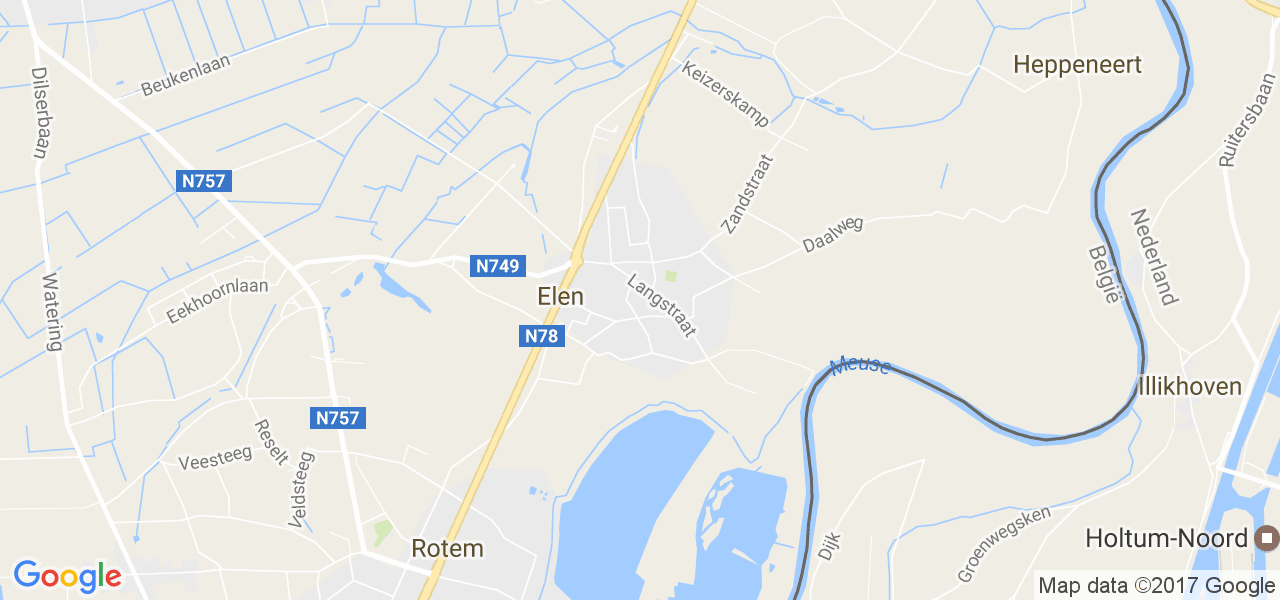 map de la ville de Elen