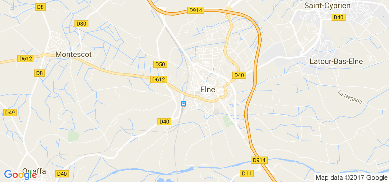 map de la ville de Elne