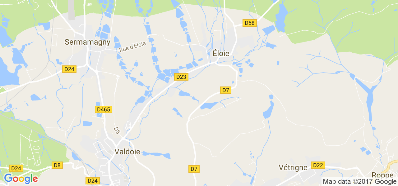 map de la ville de Éloie