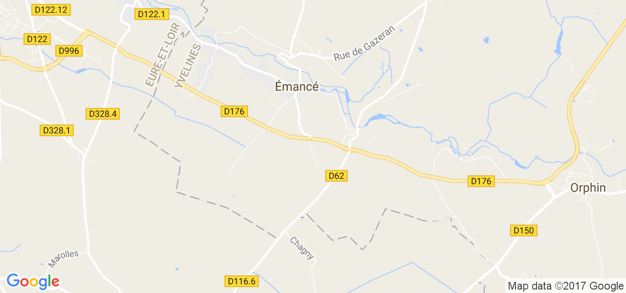 map de la ville de Émancé