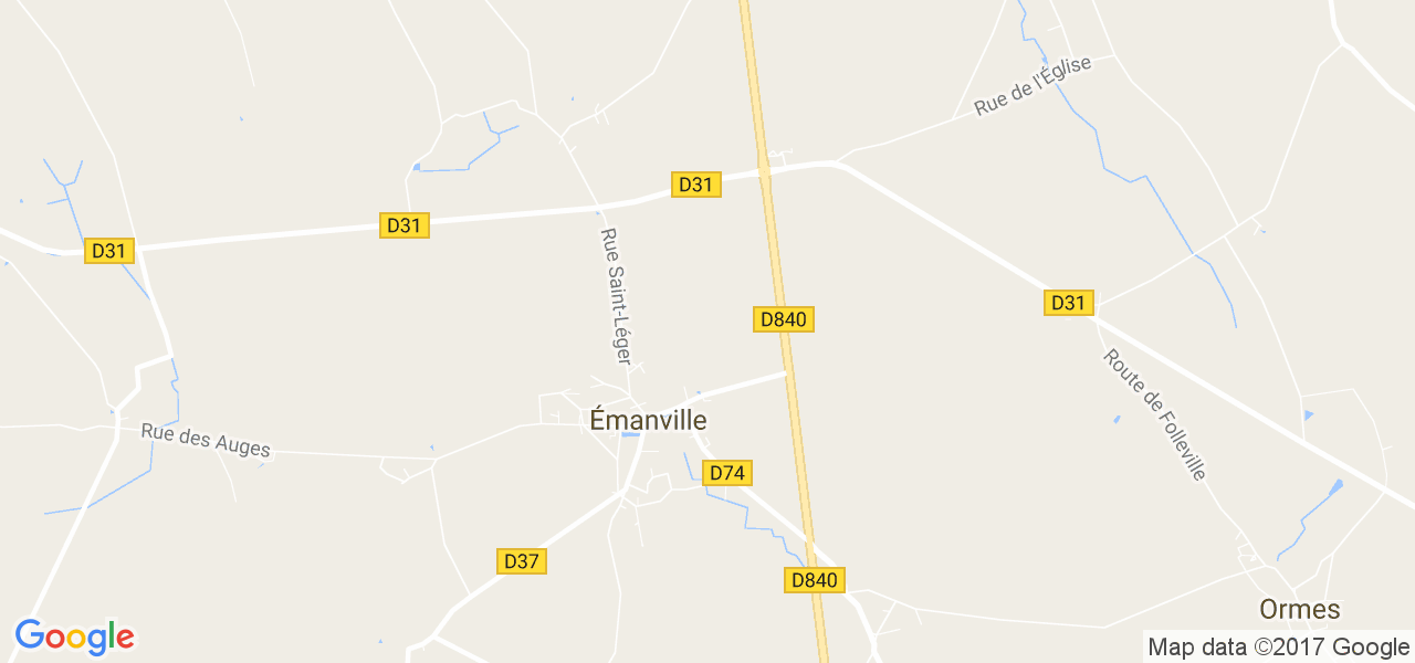 map de la ville de Émanville