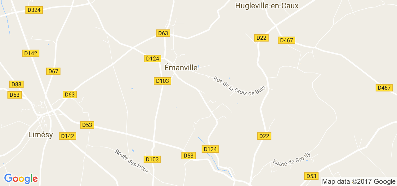 map de la ville de Émanville